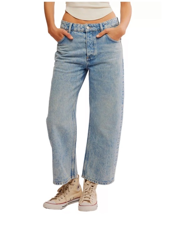 Free People Denim - Free People We the Free Deep Trance Dropped Boyfriend Jeans